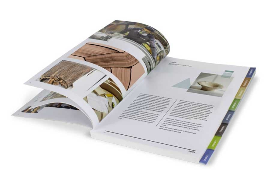 Presentación de diapositivas folleto personalizado con pestañas